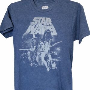 ⭐ Star Wars Blue Graphic T-Shirt | Classic Movie Poster Tee